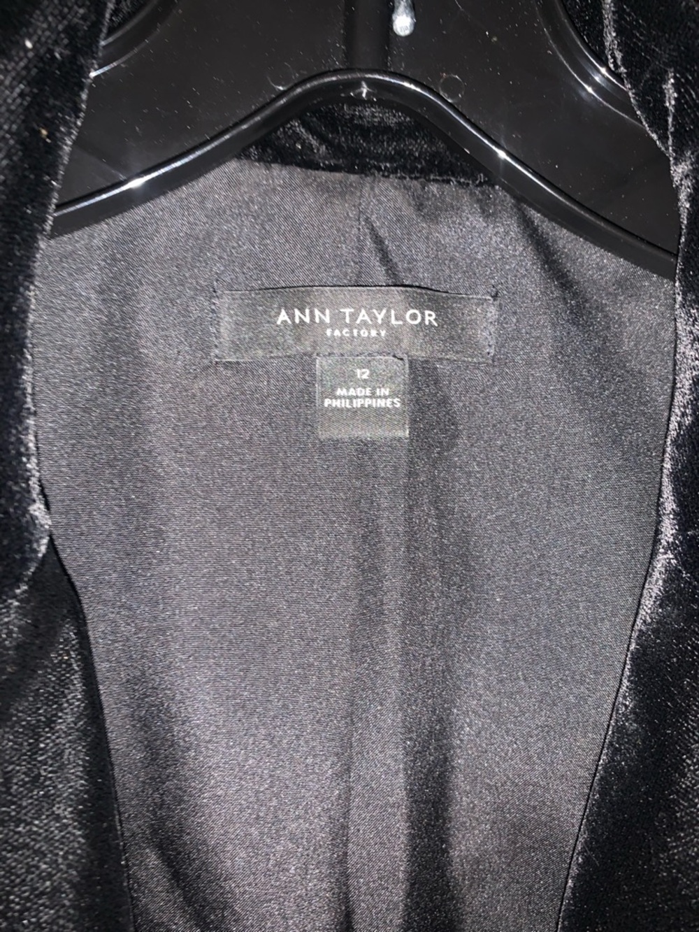 Ann Taylor Black Velvet Belted Pantsuit - Picture 5 of 5